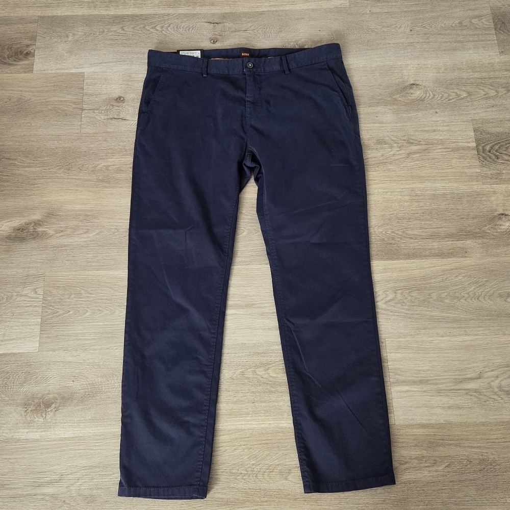 Hugo Boss Navy Slim Chinos for Men - Picture 1 of 7